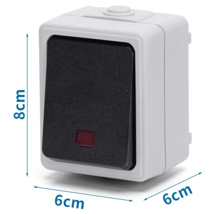Aigostar - Prekidač sa jednim tasterom IP54