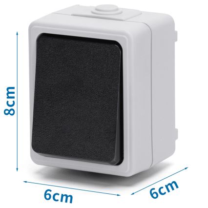 Aigostar - Prekidač sa jednim tasterom IP54