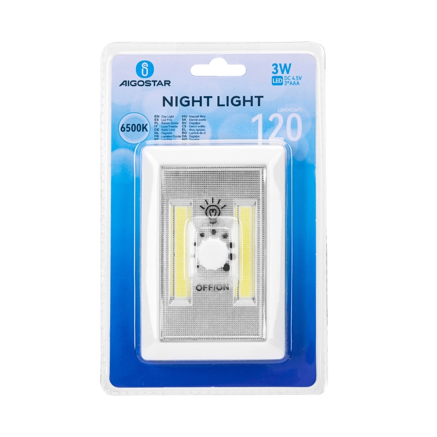 Aigostar - Prenosivo LED noćno svetlo LED/3xAAA 6500K