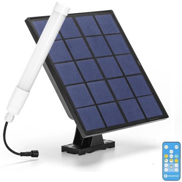 Aigostar - prigušiva LED cev sa solarnim panelom LED/3,2V 3000K/4000K/6500K IP65 5000 mAh + daljinski upravljač