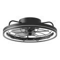 Aigostar - prigušiva LED plafonski ventilator LED/40W/230V 2700-6500K Ø 48 cm + daljinski upravljač crna