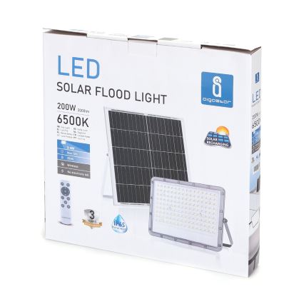 Aigostar - LED prigušiva solarni reflektor LED/200W/3,2V IP65 20000 mAh + daljinski upravljač
