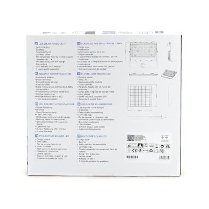 Aigostar - LED prigušiva solarni reflektor LED/200W/3,2V IP65 20000 mAh + daljinski upravljač