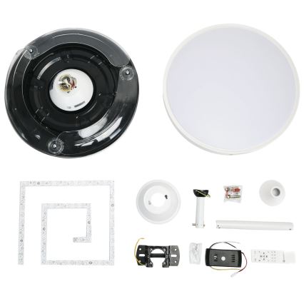 Aigostar - LED prigušiva stropni ventilator sa LED/36W/230V, 2700–6500K, prečnik 107 cm + daljinski upravljač, bela