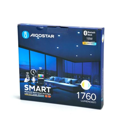 Aigostar - LED prigušiva ugradna svetiljka MESH LED/18W/230V 2700-6500K, prečnika 23 cm