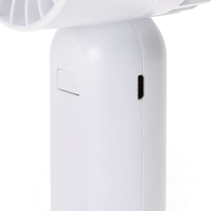 Aigostar - Punjivi džepni ventilator 4W/5V 500mAh USB bela