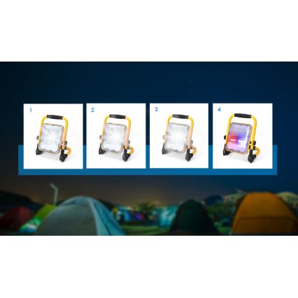 Aigostar - Punjivi LED reflektor sa prigušiva funkcijom LED/100W/5V 6500K IP65 15000 mAh