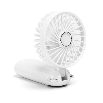 Aigostar - Punjivi ručni ventilator 4W/5V 1200mAh beli