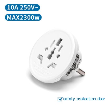 Aigostar - Putni adapter za EU, beli