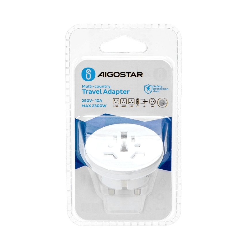 Aigostar - Putni adapter za EU, beli