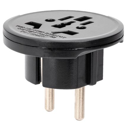 Aigostar - Putni adapter za EU, crne boje
