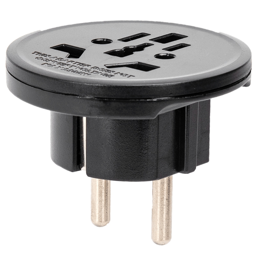 Aigostar - Putni adapter za EU, crne boje
