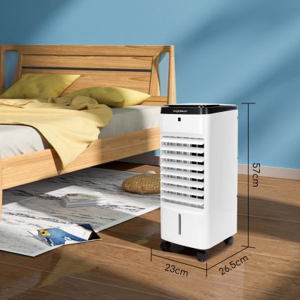 Aigostar - Rashlađivač vazduha 60W/230V bela/crna + daljinski upravljač