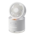 Aigostar - RGB Bežični mini stoni ventilator sa ovlaživačem 10W/5V bela