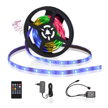 Aigostar - RGB LED prigušiva spoljašnja traka 3m LED/24W/12/230V IP65 + daljinski upravljač