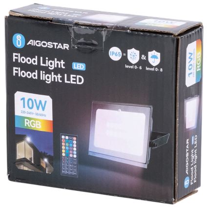 Aigostar - LED RGB prigušiva reflektor LED/20W/230V IP65 + daljinski upravljač