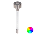 Aigostar - RGB LED solarna lampa LED/0,006W/1,2V 40 mAh 36,7cm mat hrom IP44