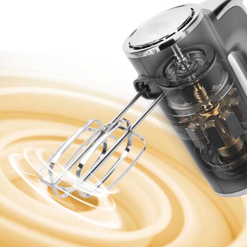 Aigostar - Ručni mikser 400W/230V siva/matni hrom