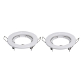 Aigostar - SET 2x okvir za ugradno svetlo GU10, fi 8 cm, beli