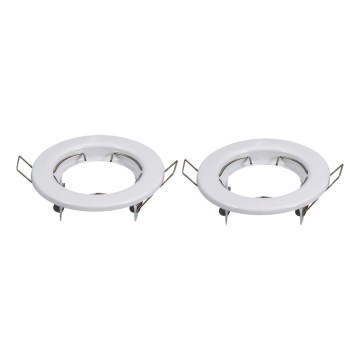Aigostar - SET 2x okvir za ugradno svetlo GU10, fi 8 cm, beli