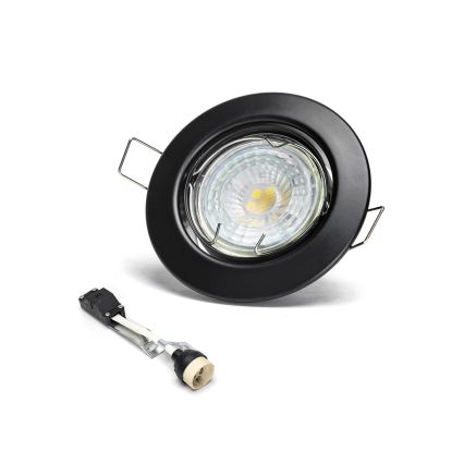 Aigostar - SET 3x LED ugradna stropna svetiljka 1xGU10/4,5W/230V 4000K crna