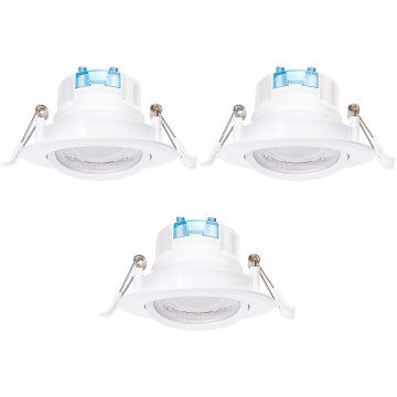 Aigostar - SET 3x LED ugradna svetla LED/5W/230V 3000K, prečnik 8,5 cm, bela