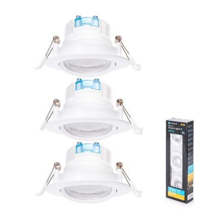 Aigostar - SET 3x LED ugradna svetla LED/5W/230V 3000K, prečnik 8,5 cm, bela