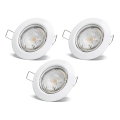 Aigostar - SET 3x LED ugradno stropno svetlo 1xGU10/4,5W/230V 6500K belo