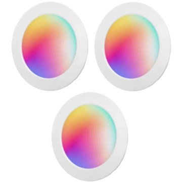 Aigostar - SET 3x prigušiva LED RGBW ugradna svetla MESH LED/15W/230V 2700K-6500K prečnik 17 cm