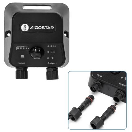 Aigostar - LED solarno plafonsko svetlo sa senzorom 2xLED/70W/3,7V 12000 mAh IP65 + daljinski upravljač