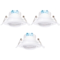 Aigostar - SET od 3 LED ugradnih svetiljki LED/5W/230V 4000K Ø 8,5 cm bela