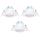 Aigostar - SET od 3 LED ugradnih svetiljki LED/5W/230V 4000K Ø 8,5 cm bela