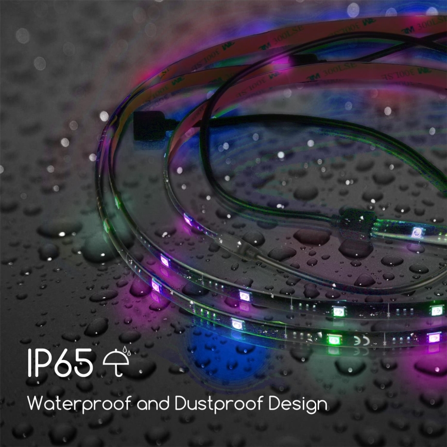 Aigostar - Set od 4 prigušive LED RGB trake 0,5m LED/2,5W/5V IP65 + daljinski upravljač