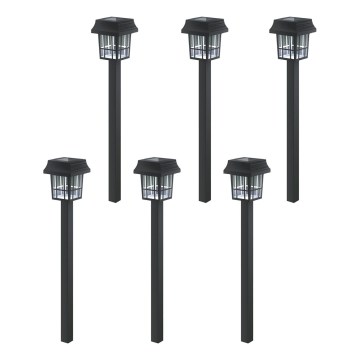 Aigostar - Set od 6 LED solarnih svetala LED/2V 6500K IP44 40 mAh crne