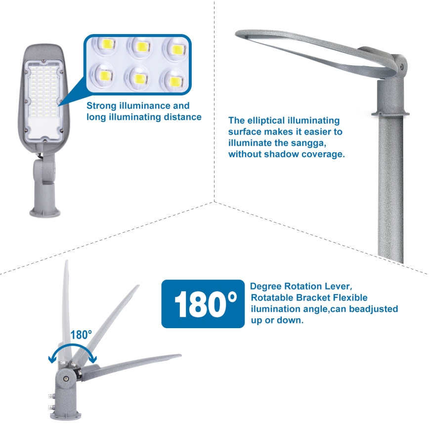 Aigostar - SLIM LED ulična lampa 200W/230V 6500K IP65