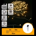 Aigostar - Solarni LED božićni lanac 100xLED/8 funkcija 12m IP65 topla bela 800 mAh