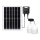 Aigostar - solarni LED luster sa senzorom 2xLED/70W/12V 12000 mAh 6500K IP65 prečnik 12 cm + daljinski upravljač