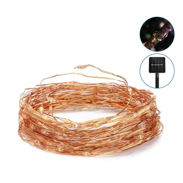 Aigostar - Solarni LED niz, 12 m, 8 funkcija, 800 mAh, IP65, višebojno