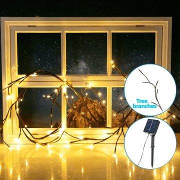 Aigostar - Solarni LED niz 72xLED/4m IP65 300 mAh topla bela za grane drveća