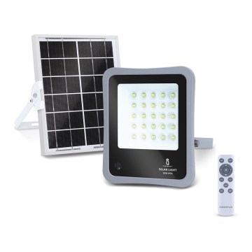 Aigostar - Solarni LED reflektor, prigušiva, 30W, 3,2V, 20000 mAh, IP67 + daljinski upravljač