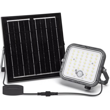 Aigostar - Solarni LED reflektor sa senzorom i prigušiva LED/80W/3,4V 6500K IP66 4000 mAh + daljinski upravljač