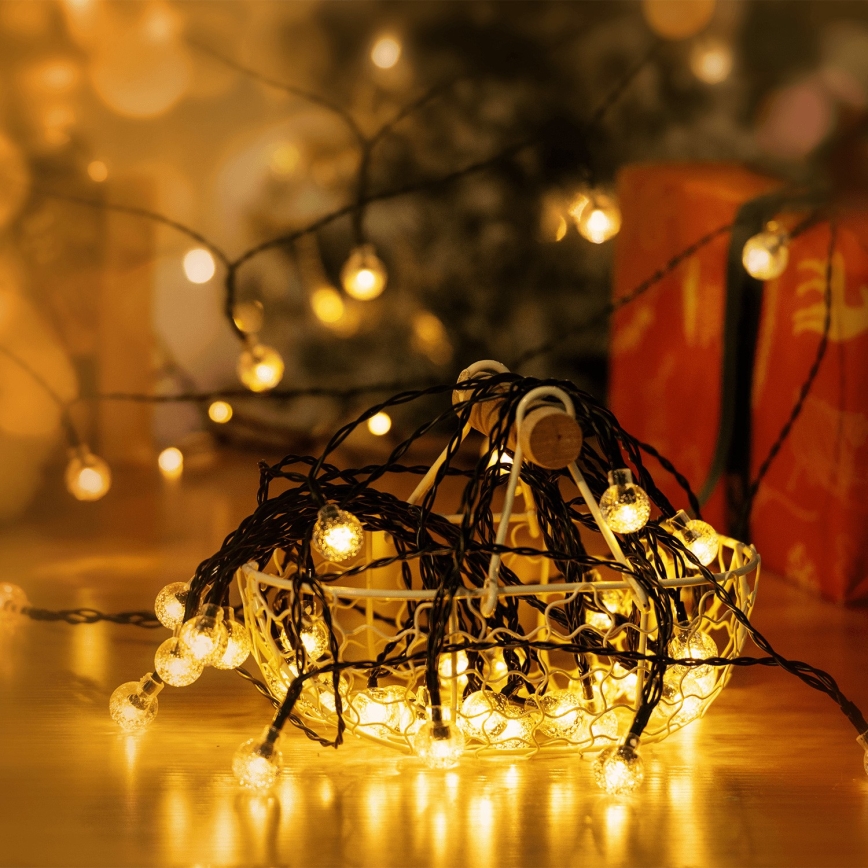 Aigostar - Solarni LED dekorativni lanac 50xLED/8 funkcija 12m 800 mAh IP65 topla bela