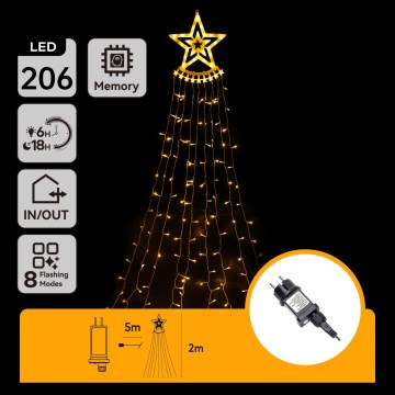 Aigostar - spoljašnja LED božićna dekoracija LED/3,6W/230V 2m IP44 topla bela