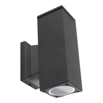 Aigostar - Spoljašnja zidna svetiljka 2xGU10/230V crna IP65 kvadratna