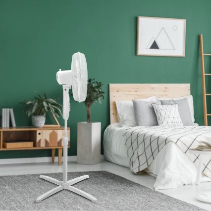 Aigostar - Stajaći ventilator 45W/230V 120 cm bela
