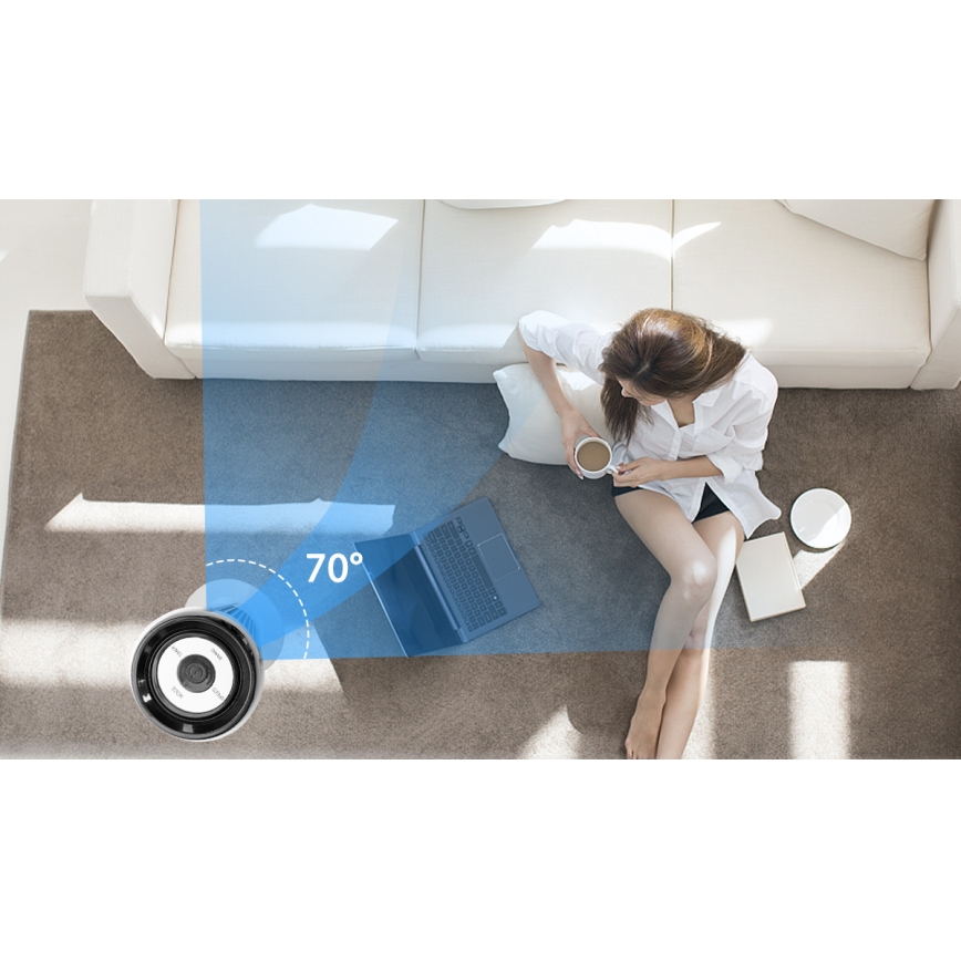 Aigostar - Stojeći ventilator 50W/230V crna/bela + daljinski upravljač