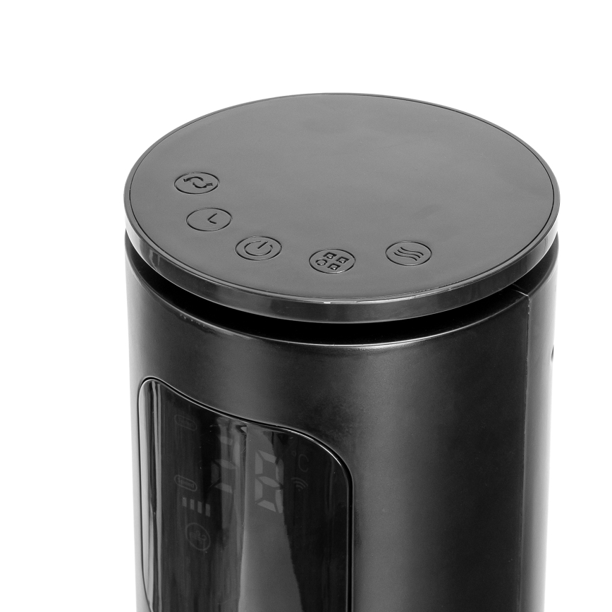 Aigostar - Stubni ventilator 50W/230V, crni, Wi-Fi + daljinski upravljač