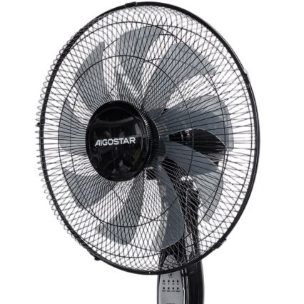 Aigostar - Stajaći ventilator 60 W/230 V, 130 cm, crni + daljinsko upravljanje