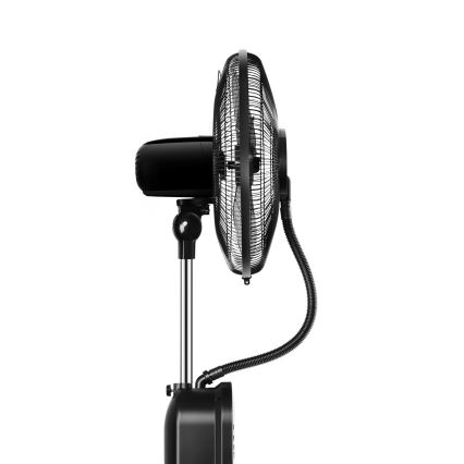 Aigostar - Stojeći ventilator sa maglenim efektom 95W/230V crna/siva + daljinski upravljač