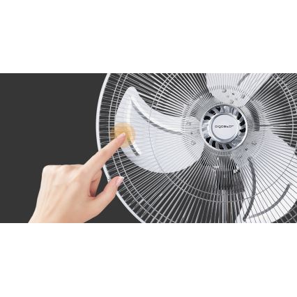 Aigostar - Stojni ventilator 50W/230V, prečnika 50 cm, hrom/crna